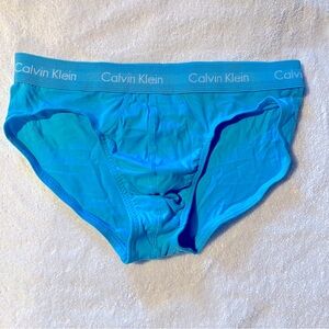 Calvin Klein cotton stretch hip brief size medium teal